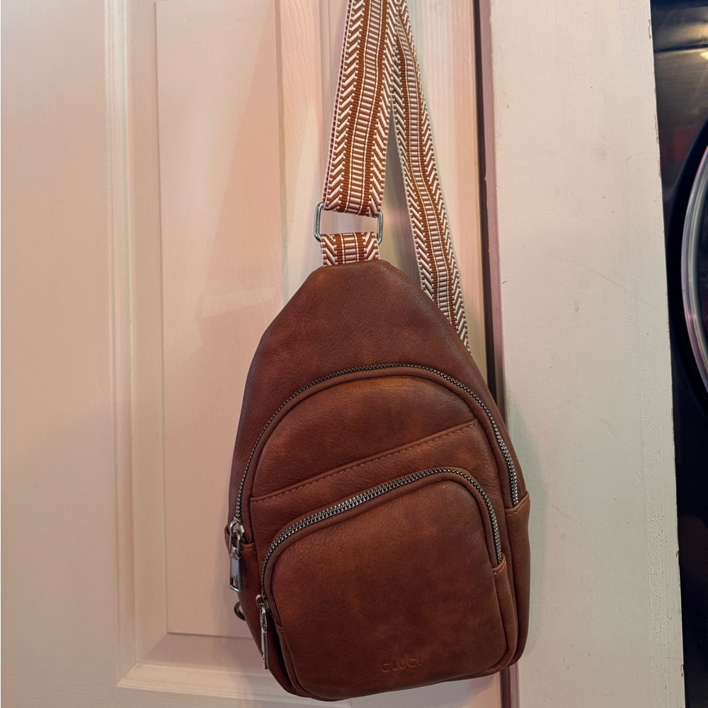 Brown Leather Sling Bag